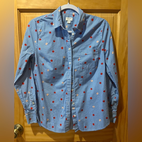 J. Crew Tops - J.Crew Factory Cotton Poplin Shirt in Signature Fit women’s S